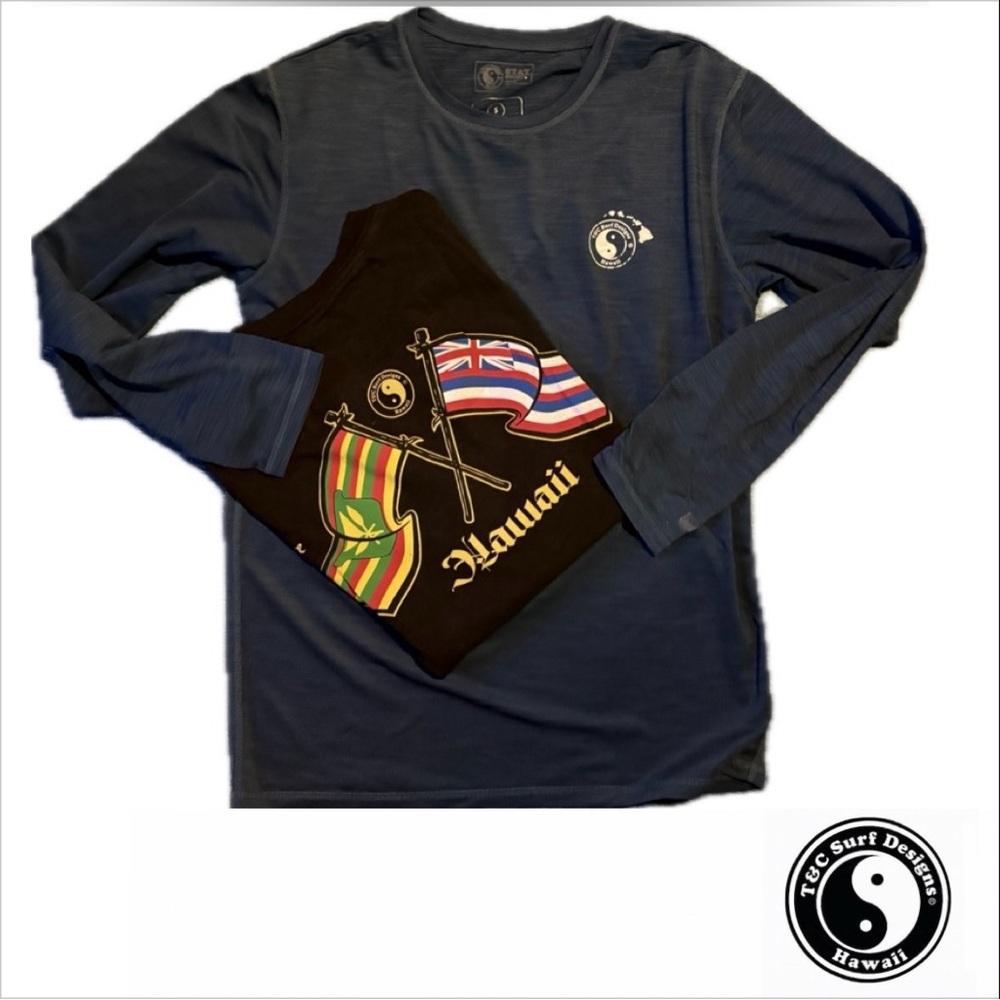 T&C Surf rash guard (S) and tee (M) set